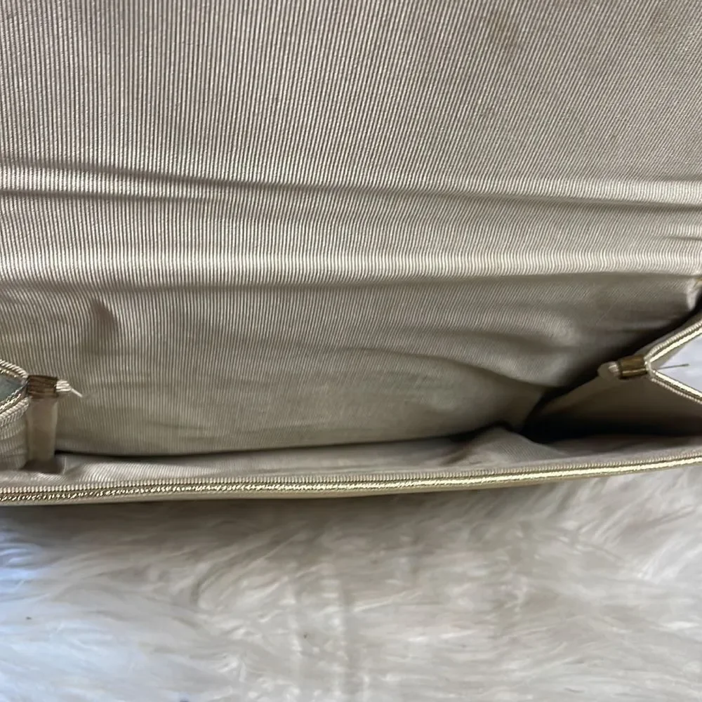 Avon’s 1980’s Metallic Polished Gold Evening Bag Clutch